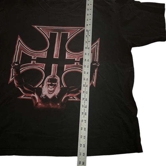 Vtg 2002 WWF Triple H Screw The Rules Wrestling Black T Shirt L Made In Russia - Picture 7 of 11